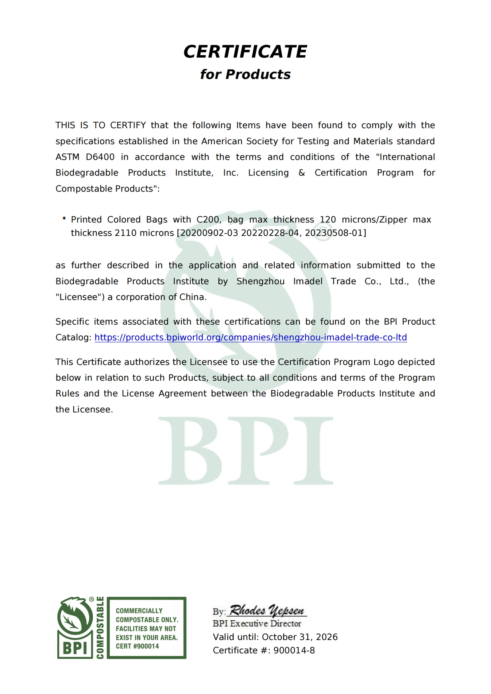 BPICertificate-compostable bag00