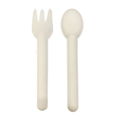 Compostable Sugarcane Bagasse Paper Cutlery Fiber Pulp